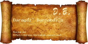 Daragó Barnabás névjegykártya